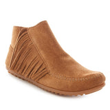 "AS IS" Minnetonka Lacy Suede Fringe Bootie -10M