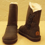 "AS IS" Morgan Suede Grommet Boot with NeverWet  -9M