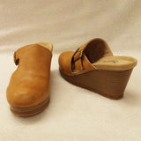 "AS IS" Tony Little Cheeks Cutout Buckle Comfort Clog -8M