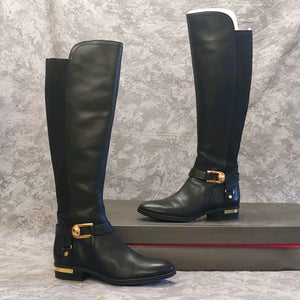 "AS IS" Vince Camuto Pearly Tall Riding Boot Black - 8