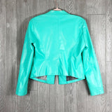 G by Giuliana Mint Green Moto Faux Leather Jacket -XSmall